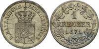 Bayern 1 Kreuzer Bayern Ludwig II 1 Kreuzer 1871 München Billon Wappen Krone AKS 183 Jaeger 93 -
