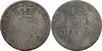 Meckelnburg-Schwerin 1 Schilling Mecklenburg-Schwerin Friedrich Franz II 1/48 Taler 1848 Schilling Billon AKS 43 -