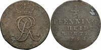 Braunschweig-Calenberg-Hannover 4 Pfennige Hannover Georg III Wilhelm Friedrich 4 Pfennig 1794 PLM Clausthal Schön 315 -