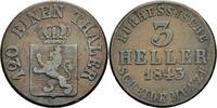 Hessen-Kassel 3 Heller 1843 Hessen Kassel Wilhelm II & Friedrich Wilhelm... 109.24 元  ＋  23.41 元 运费