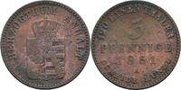 Anhalt 3 Pfennig 1861 Anhalt-Dessau Leopold Friedrich 3 Pfennige 1861 A ... 70.23 元  ＋  19.51 元 运费