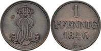 Hannover 1 Pfennig 1846 Hannover Ernst August 1 Pfennig 1846 B Kupfer Mo... 93.64 元  ＋  19.51 元 运费