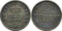 Preussen 2 Pfennige 1868 Preussen K&ouml;nig Wilhelm I 2 Pfennig 1868 B Hanno... 23.41 元  ＋  19.51 元 运费